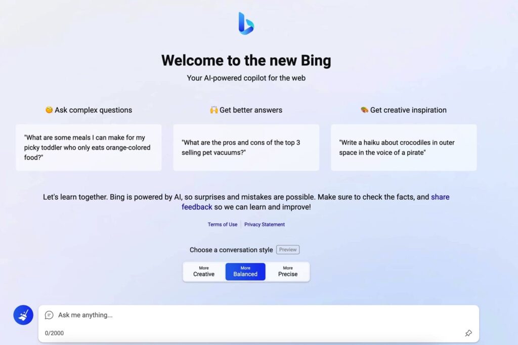 Bing - 5 طرق لاستخدام ChatGPT GPT-4 مجانًا