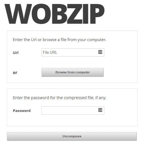 WOBZIP - أفضل 7 برامج فك الملفات المضغوطة RAR أونلاين